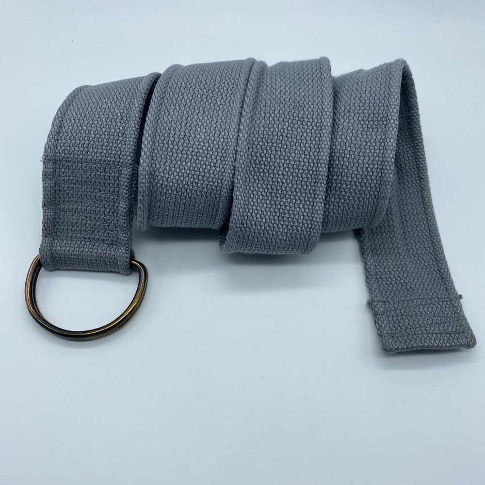 Unbranded Gray D-Ring Belt Men's Size 34 End to End 42.5"